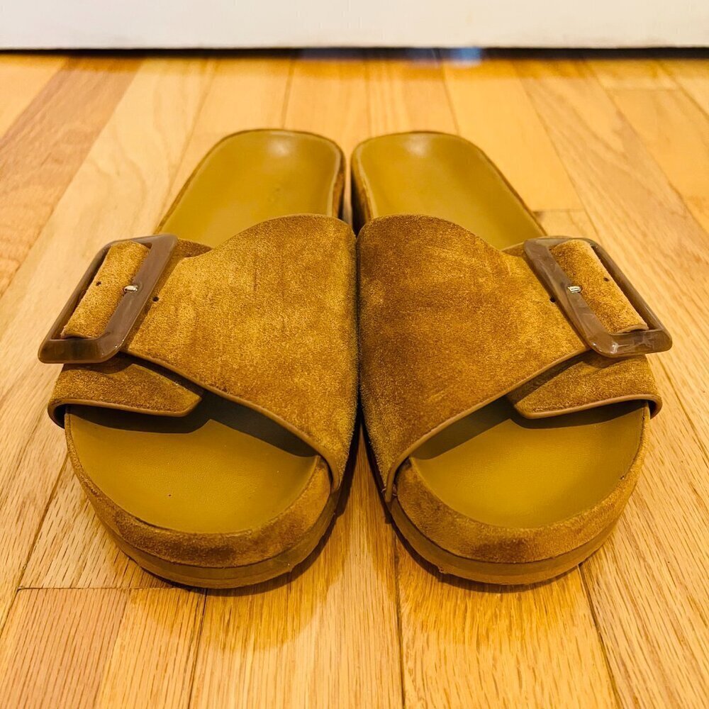 VINCE Grant Slides Womens Size 8 M Shoes Suede Espadrille Slip-On Flat Sandals - Picture 7 of 16